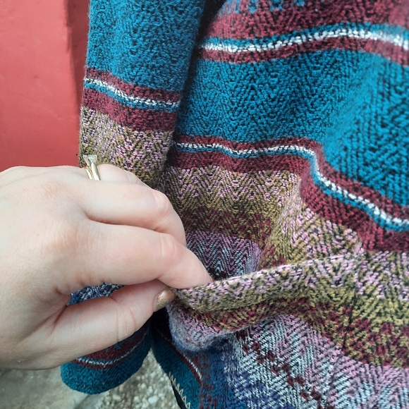 Vintage 90's Southwestern Print One Button Blazer Jacket Large - Picture 5 of 12